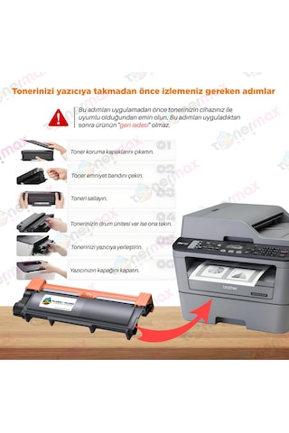 Brother Tn-2355/tn-2305 Uyumlu Toner 2 'li Dcp-l2500 / L2520 /l2540 / Hl-l2300 / L2340 / L2360 / L2365 / Mfc-l2700 / L2720 / L2740