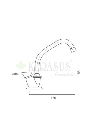 Kerasus Minix Serisi - Mix Mermer Üstü Tekli Evye Bataryası Ø18