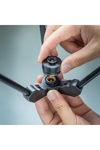 Neevoyu Hafif Ve Taşınabilir Alüminyum Alaşım Kamp Ocağı Yükseltici Adaptör - Sızıntı Önleyici Siyah