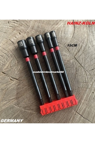 Köln 15cm Bits Lokma Uç Uzun Somun Sıkma Ucu Manyetik Lokma Ucu 7mm 13mm 5pcs