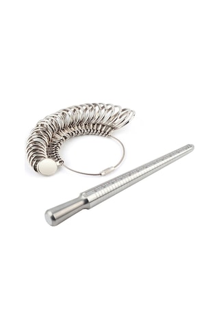 Ximistore9 Alüminyum Yüzük Ölçüm Seti: 1-13 Numara Ayar Çemberleri + Ölçüm Çubuğu - Hafif, Kolay Kullanım - Perakende Ve Mağaza İçin