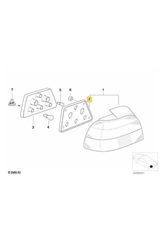 Bmw E39 Arka Stop Lamba Contası Set Sağ Sol 63212161597 . Sağ-sol Takım