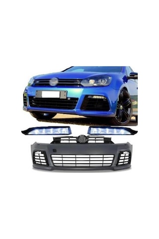 Volkswagen Golf 6 İçin Uyumlu 2009-2012 R20 Ön Tampon + Panjur
