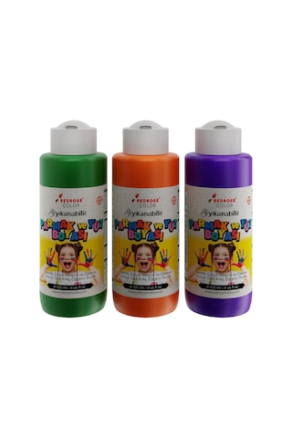 Yeşil-mor-turuncu Parmak Boyası 3&apos Lü Set 3x120ml Diğer