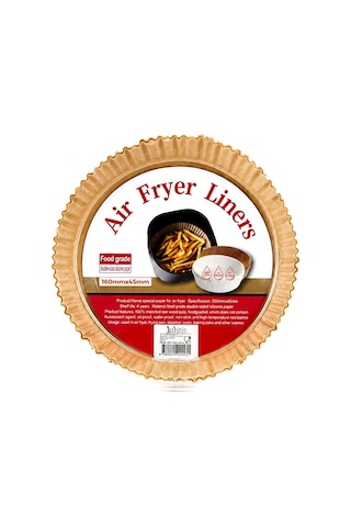 50pcs Yuvarlak Taban: 16cm - Kenar: 4.5cm Air Fryer Pişirme Kalıp Kağıt Bx40 Diğer