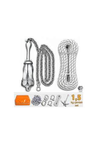Goldsea Marine Çantalı Tekne Ve Şişme Bot İçin Hazır Çapa Seti 1.5 Kg