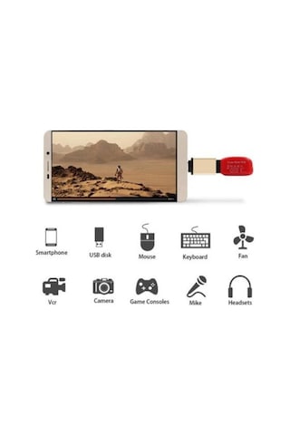 Otg Type-C To Usb Çevirici Otg Type-C To Usb Siyah Metal Kutulu H
