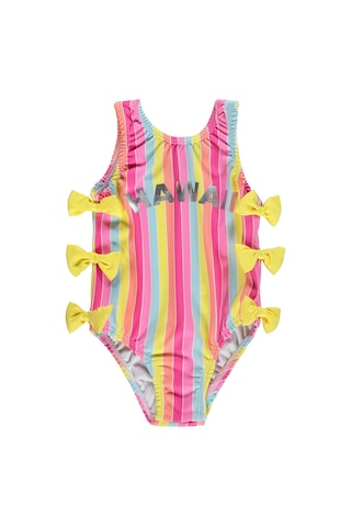 Civil Girls Renkli Çizgili 2-12 Yaş Mayo Set - Pembe