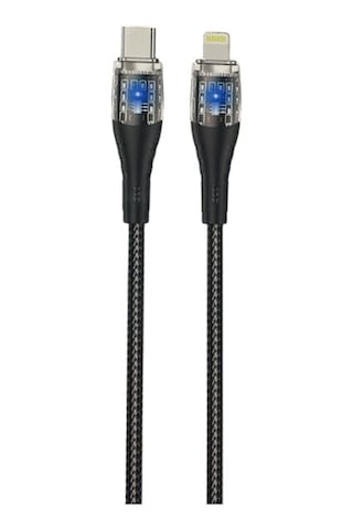 Ferro Reshurk Re-098 Type-c & Lightning Silikon Uclu Ledli 1000cm 30w Hızlı Data - Şarj Hasır Kablo