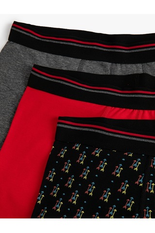 Koton 3'lü Boxer Seti Baskılı Çok Renkli Kırmızı 4slm90087mk