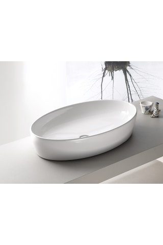 Turkuaz Seramik Cerastyle One 67x42 CM Tezgah Üstü Çanak Lavabo