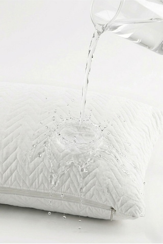Sıvı Geçirmez Kapitoneli Yastık Alezi 50x70 Cm Su Geçirmez Yastık Koruyucu 1 Paket 2 Adet Beyaz
