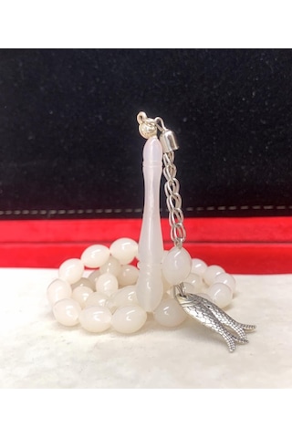 Tesbihci Kırık Beyaz Beyzi Model Sıkma Toz Kehribar