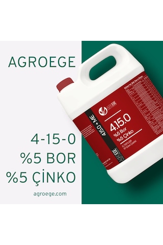 Agroege Bosteer 4-15-0 + 5 Bor (B) + 5 Çinko (Zn) 5 Litre