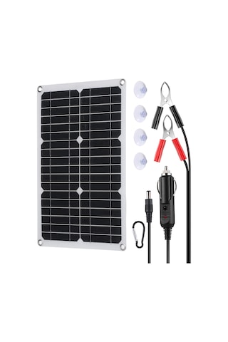Skycity 18v 20w Güneş Paneli Seti - Su Geçirmez - Usb Ve Type-c Arabirimli Güneş Enerji Şarj Cihazı