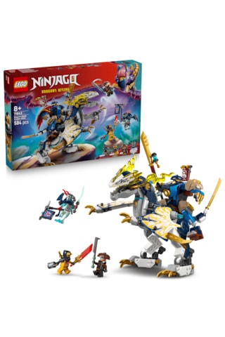 LEGO® NINJAGO® Rogue’un Robot Ejderha Binicisi 71843 - 8 Yaş ve Üzeri Çocuklar için 4 Minifigür İçeren Yaratıcı Oyuncak Yapım Seti (584P)
