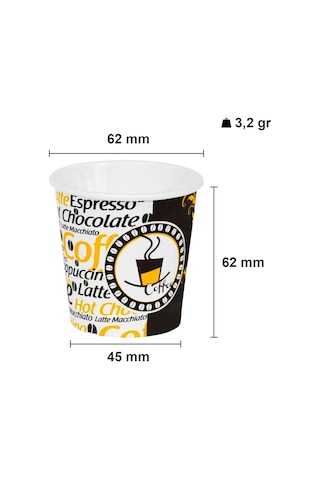 Aygün Cup 4 Oz Karton Bardak 100 Ml - 300'lü Espresso, Kahvesi Sku: Smg8690010526793 Açık-ahşap