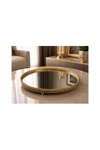 Sleep Nova Royal Mirror Gold Aynalı Dekoratif Tepsi