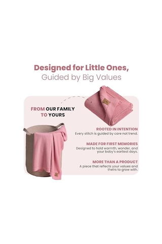 %100 Organik Pamuk Bebek Örgü Battaniye ve Hediye Kutusu Yumuşak Toddler, Beşik Ve Bebek Arabası Battaniyesi. Yeni Doğanlar İçin Nötr Kundak Ve Alma Battaniyesi, 30x40 Berry