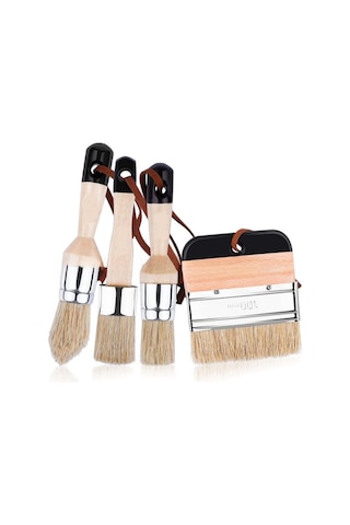 Youtek Möbel Boyama Ve Misketleme İçin 1 İnç Siyah Domuz Tüy Wax Fırça - Hassas Uygulama, Kaliteli Chalk Paint Fırçası