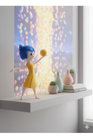 Neşe Karakteri 3d Baskı Dekoratif Figür Animasyon Karakteri Masa & Raf Süsü Koleksiyonluk Figür