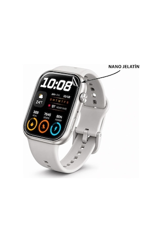 Honor Choice Watch 2ı Uyumlu 3 Adet Şeffaf Ultra Koruyucu Nano Jelatin