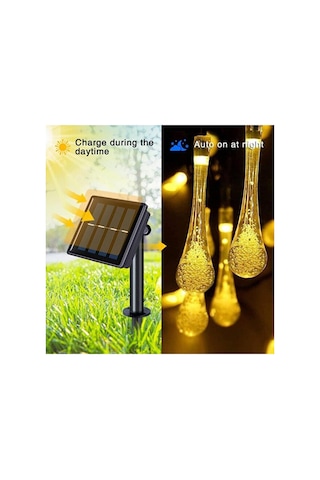 Büro Ev Ofis Bahçesi İçin Solar Şarjlı 5mt 20led Günışığı Damlacık Işık Dış Mekan Lambalar Diğer