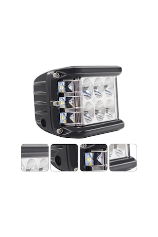 2 Adet Kaput Üstü Offroad Projektör Sis Çalışma Lambası 12 Ledli 36 Watt