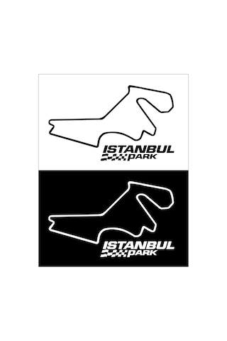 Istanbul Park Pist Silüet Sticker Logo P.Black- Istanbul Park Pist Silüet Sticker Logo P.Black-