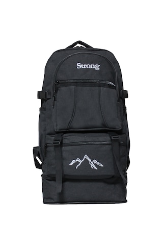 Unisex Körüklü Kanvas Kumaş Laptop Bölmeli Outdoor Sırt Çantası Dağcı Sırt Çantası Escp02 Siyah Siyah