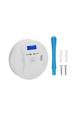 Ev Güvenliği İçin Kombinasyon Karbon Monoksit Duman Alarmı Gaz Sensörü Co Ve Duman Dedektörü