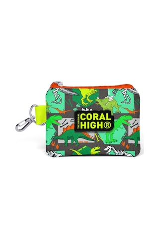 Coral High Yeşil Dinazorlar Bozuk Para Çantası - Erkek Çocuk Çok Renkli