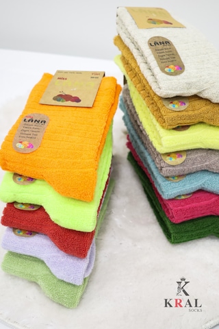 Kadın Uzun Ters Havlu 5 Çift Termal Etkili Kışlık Çorap Seti ASORTİ