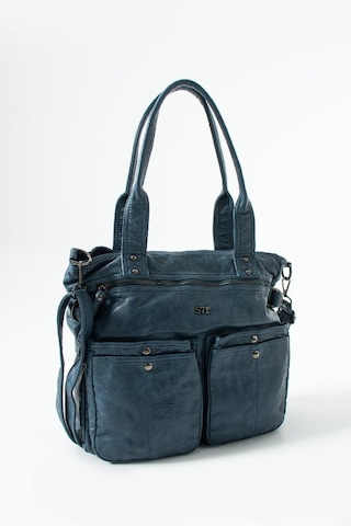 Baginn Retro Vegan Deri Kadın Omuz Çantası Y.s.deri Çok Cepli Çapraz Askılı Bayan Çantası 30 30 Cm Mavi