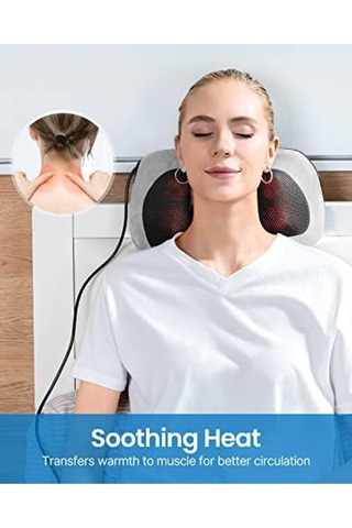Renpho Isıtıcılı Sırt Masajı, Uzaktan Kumandalı Shiatsu Masaj Yastığı Masaj Cihazları Çok Renkli