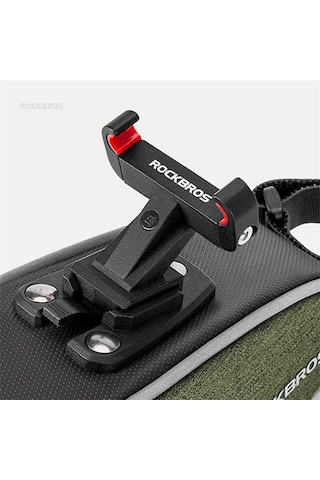 Rockbros C52-1 0.45l Bisiklet Sele Direği Arka Depolama Kılıfı Bisiklet Sele Çantası Braket Tipi 001