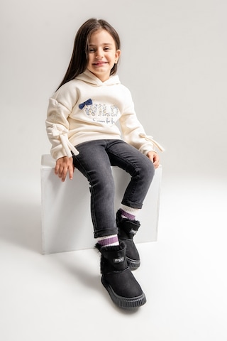 Mnpc Kız Çocuk Siyah Hakiki Deri Hakiki Kürklü Suya Dayanıklı Bot 25k3b110482 Siyah