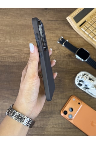Samsung Galaxy S26 Ultra Uyumlu Süper İnce Mat Ultra Thin Silikon Kılıf Buzlu Siyah