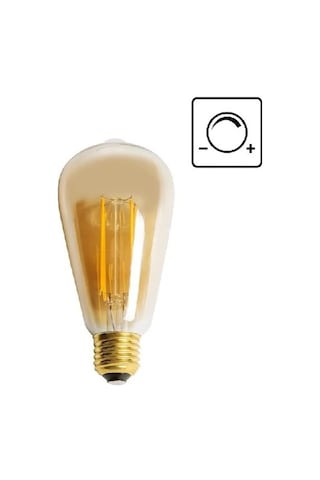 Cata 6w Ct-4313 Rustik Uzun Filament Dimlenebilir Led Ampul St64 - Sarı Işık 2700k