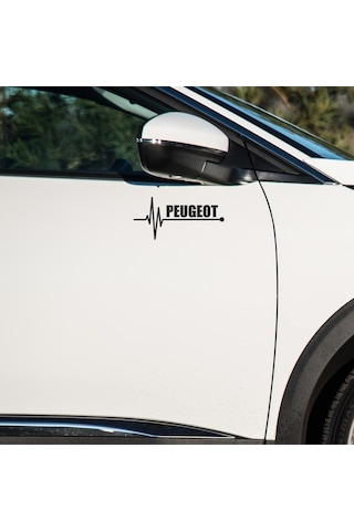 Peugeot 206 Sw Sticker Sol Sağ Yan Ayna Altı Araç Markalı Sticke