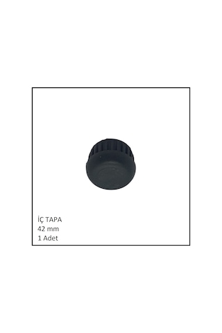 Plastik İç Tapa, Yuvarlak, 42 Mm Siyah