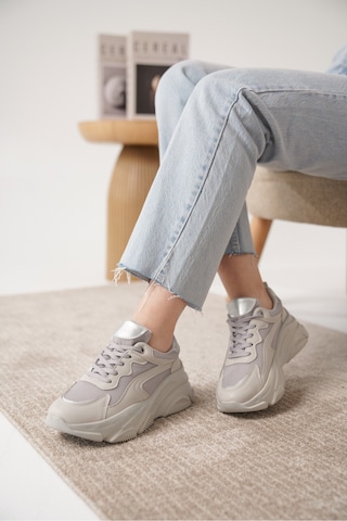 D383 Günlük Ortopedik Kadın Sneaker Spor Ayakkabı Gri