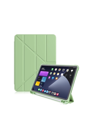 Apple Uyumlu iPad, Air 11inç M2 2024 Kılıf Kalem Bölmeli Trifolding Case A2902 A2903 A2904