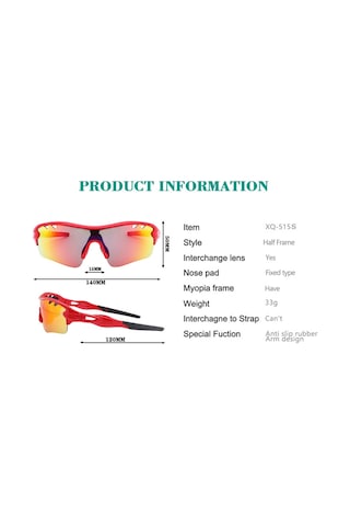 3-10 Yaş Çocuk Spor Polarize Güneş Gözlüğü 3 Değiştirilebilir Lensli Serin Bisiklet Uv Koruma Güneş Gözlüğü - Gök Mavisi Mavi