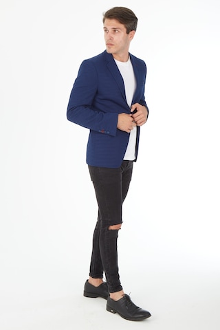 Sposo 5105 Dar Kalıp Örme Kumaş Lacivert Erkek Blazer Ceket Lacivert