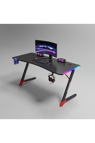 Spark Rgb Aydınlatmalı Oyuncu Masası Siyah