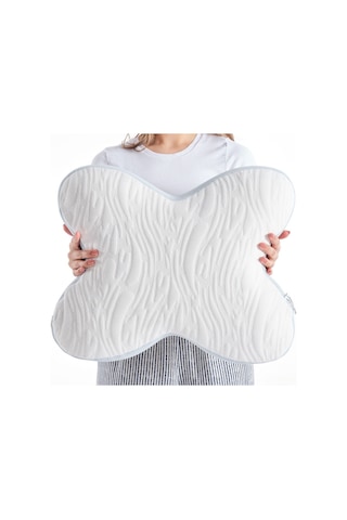 Doqu Visco Kelebek Yastık 055x046 Beyaz