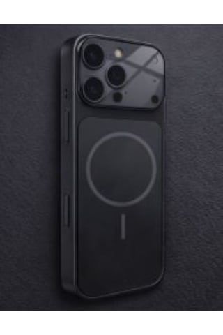Ag Glass Apple Uyumlu iPhone 15 Puro Telefon Kılıfı Siyah