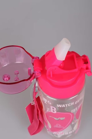 Barbie Suluk / Su Şişesi 500ml Pembe Özel Tritan Malzemeli Suluk Pipetli Çok Renkli