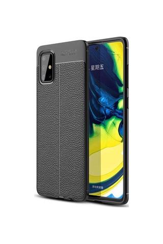 Samsung Uyumlu Galaxy A51 Kılıf Zore Niss Silikon Kapak-Siyah